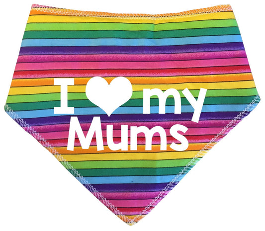 'I Love My Mums' Rainbow Dog Bandana