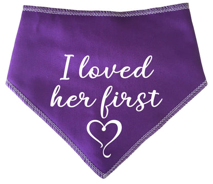 'I Loved Her First' Wedding Bandana