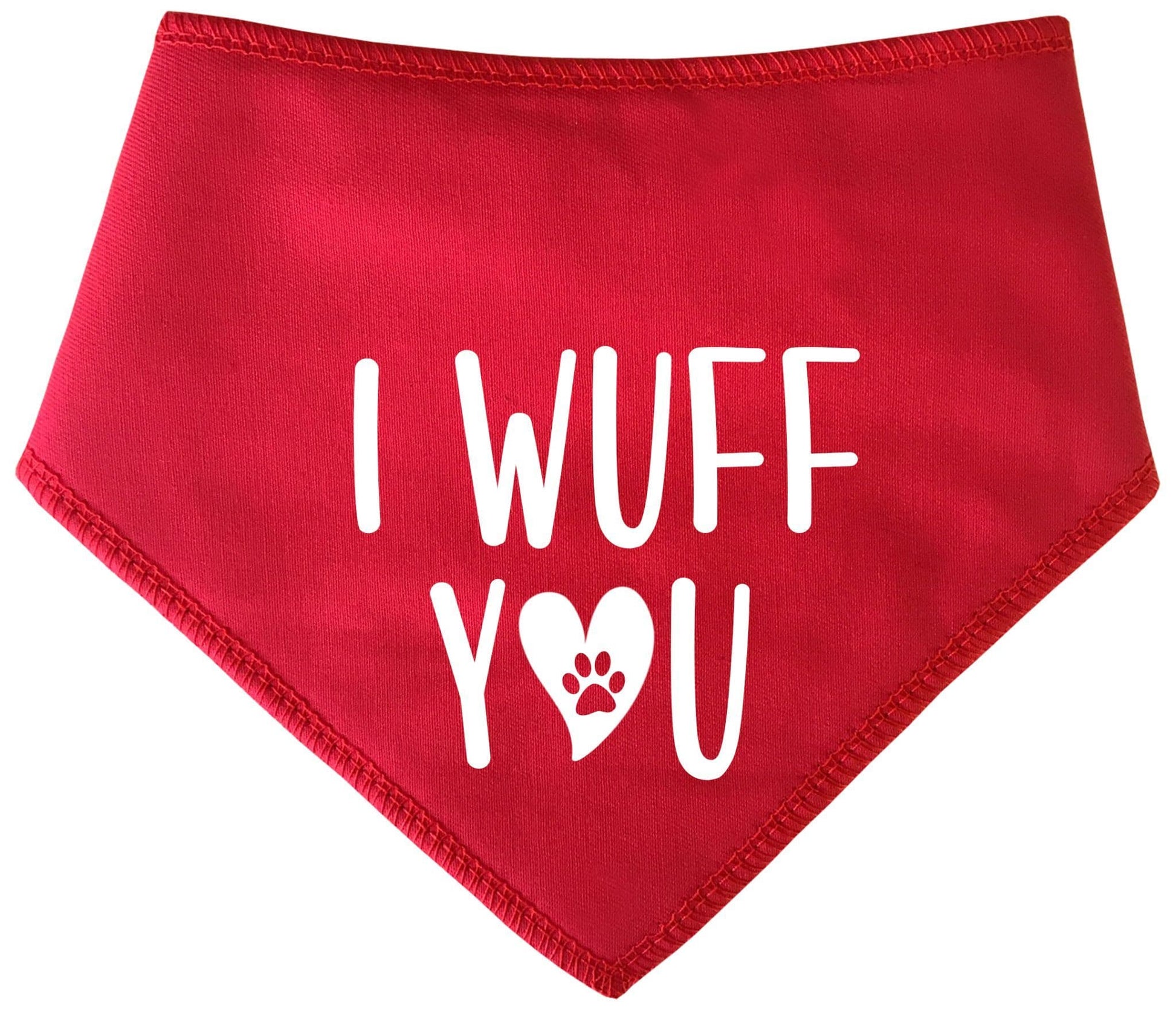 I Wuff You' Valentine's Day Dog Bandana