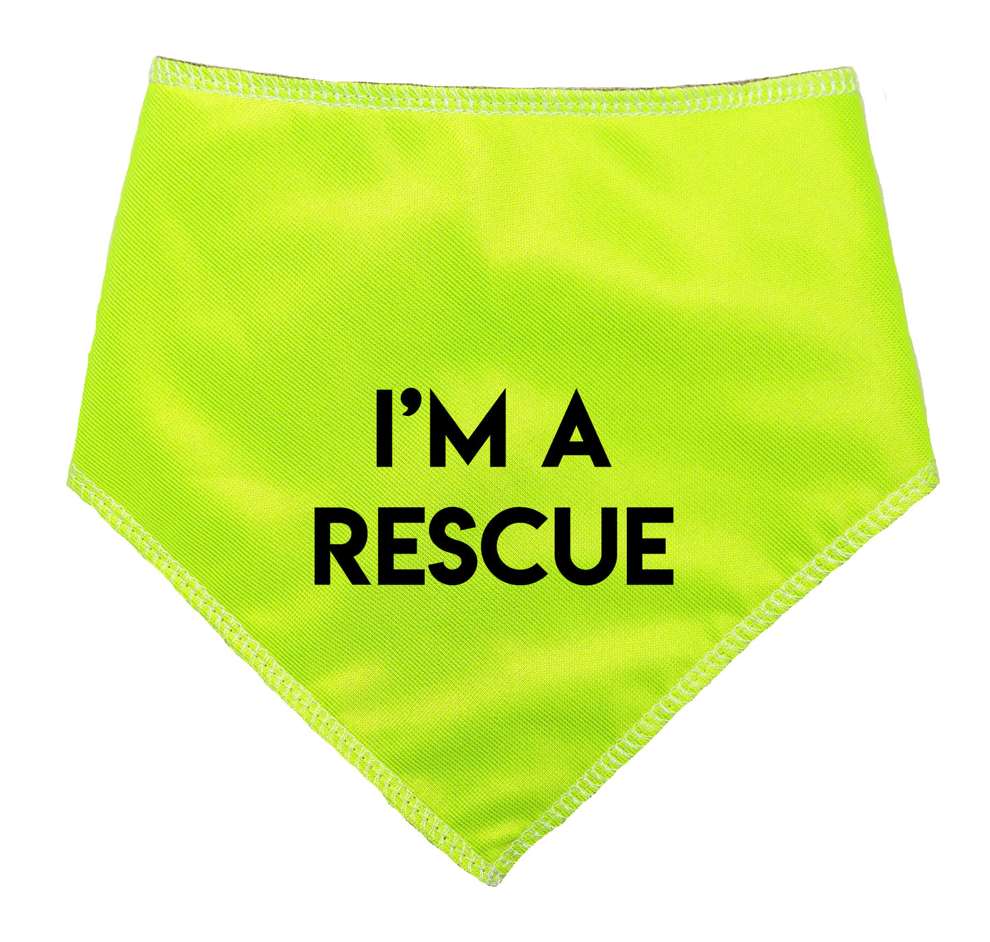 I'M A RESCUE Hi-Vis Dog Bandana