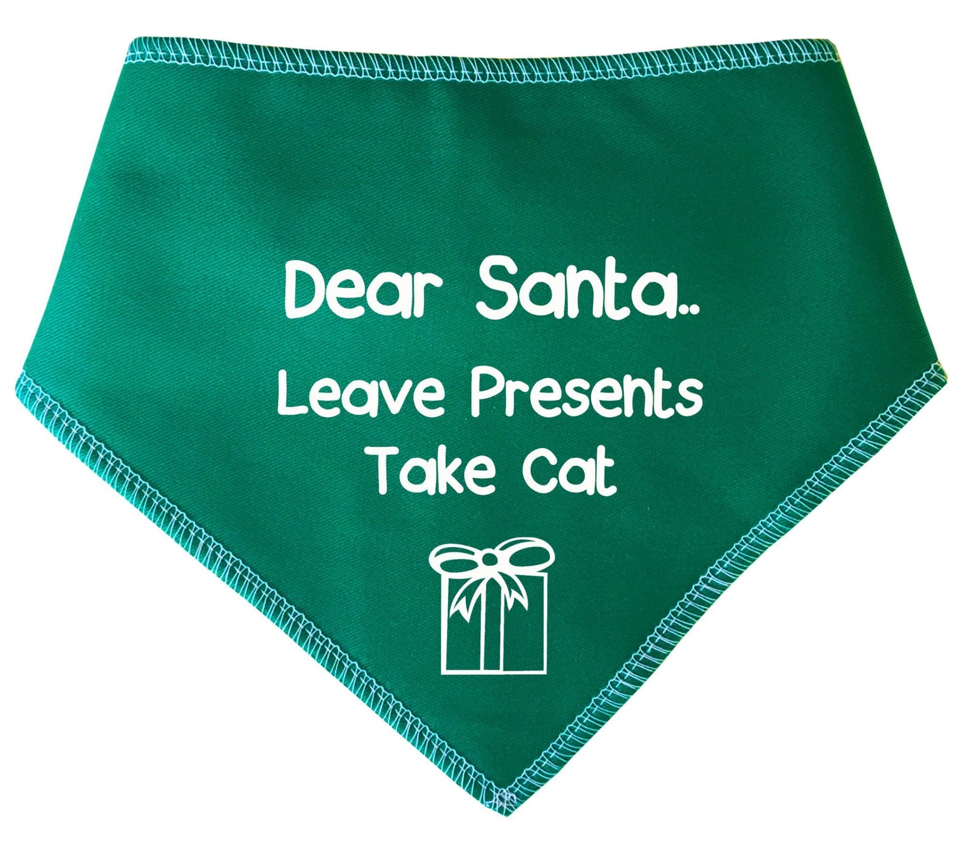 'Leave Presents Take Cat' Christmas Dog Bandana