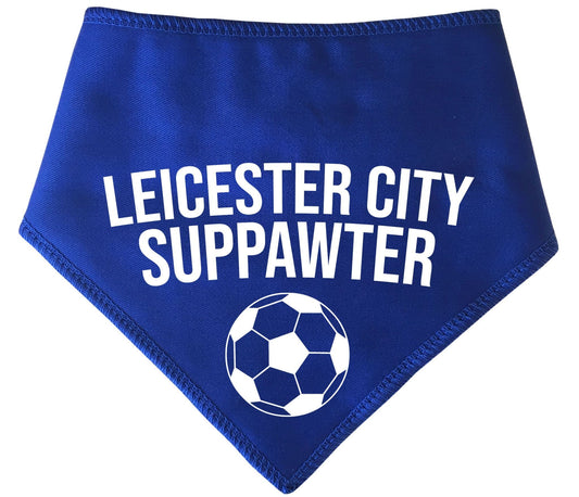 Leicester City Suppawter With Football Dog Bandana