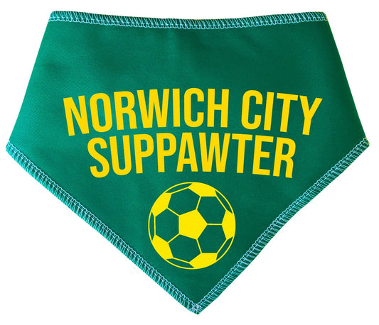 Norwich Suppawter With Football Dog Bandana