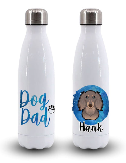 Personalised 'Dog Dad' Vacuum Insulated Water Bottle with Your Dog's Name