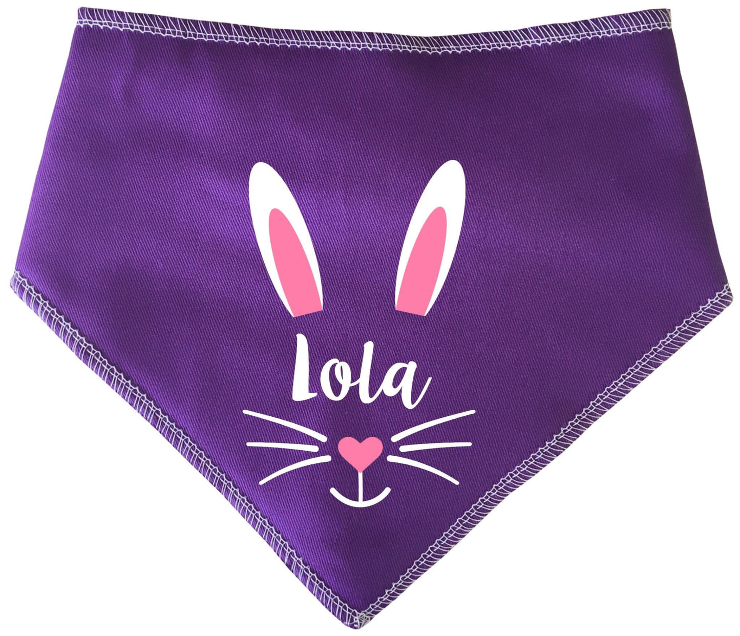 Personalised Easter Bunny Face  Easter Dog Bandana