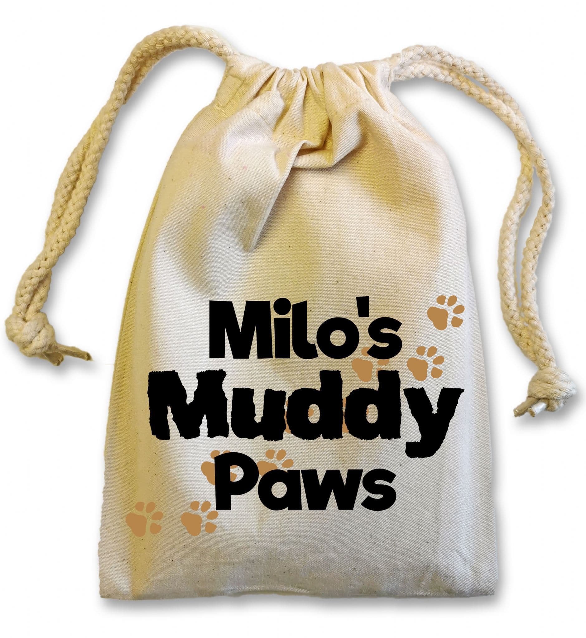 Personalised 'Muddy Paws' Dog Flannel Cloth For Muddy Walks