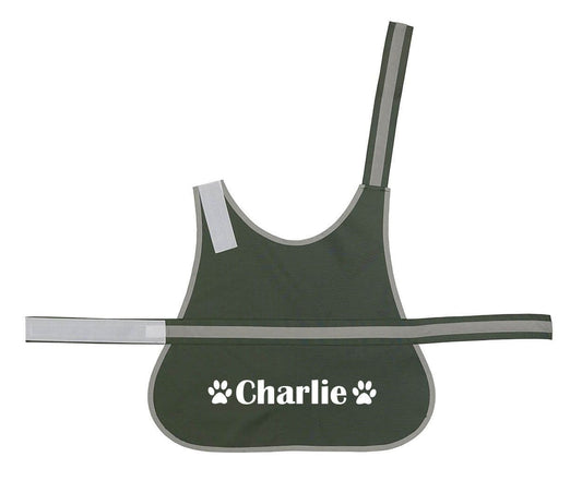 Personalised Name With Paw High Visibility Lightweight Coat