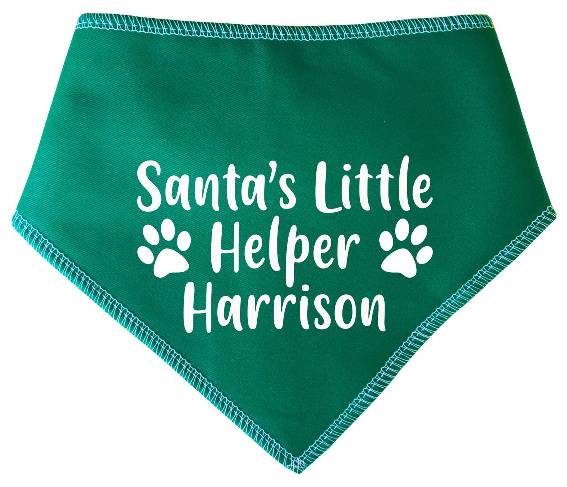'Santa's Little Helper' Personalised Christmas Dog Bandana