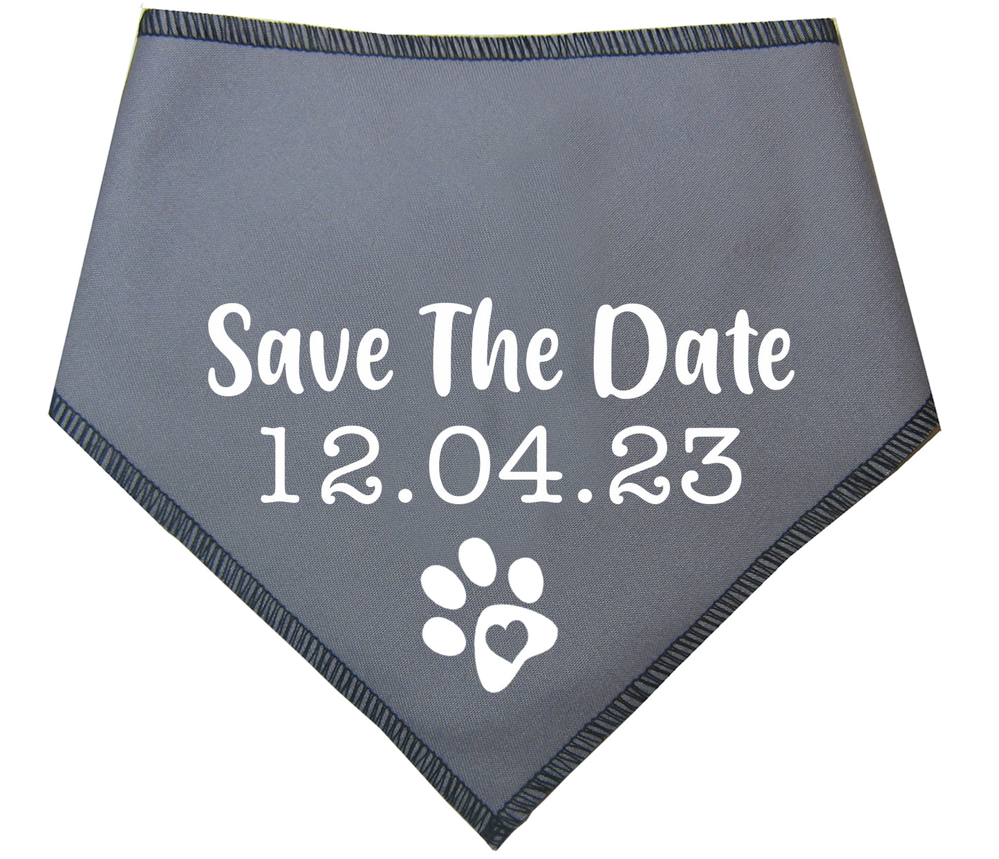 Save The Date Any Date Wedding Dog Bandana