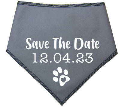 Save The Date Any Date Wedding Dog Bandana