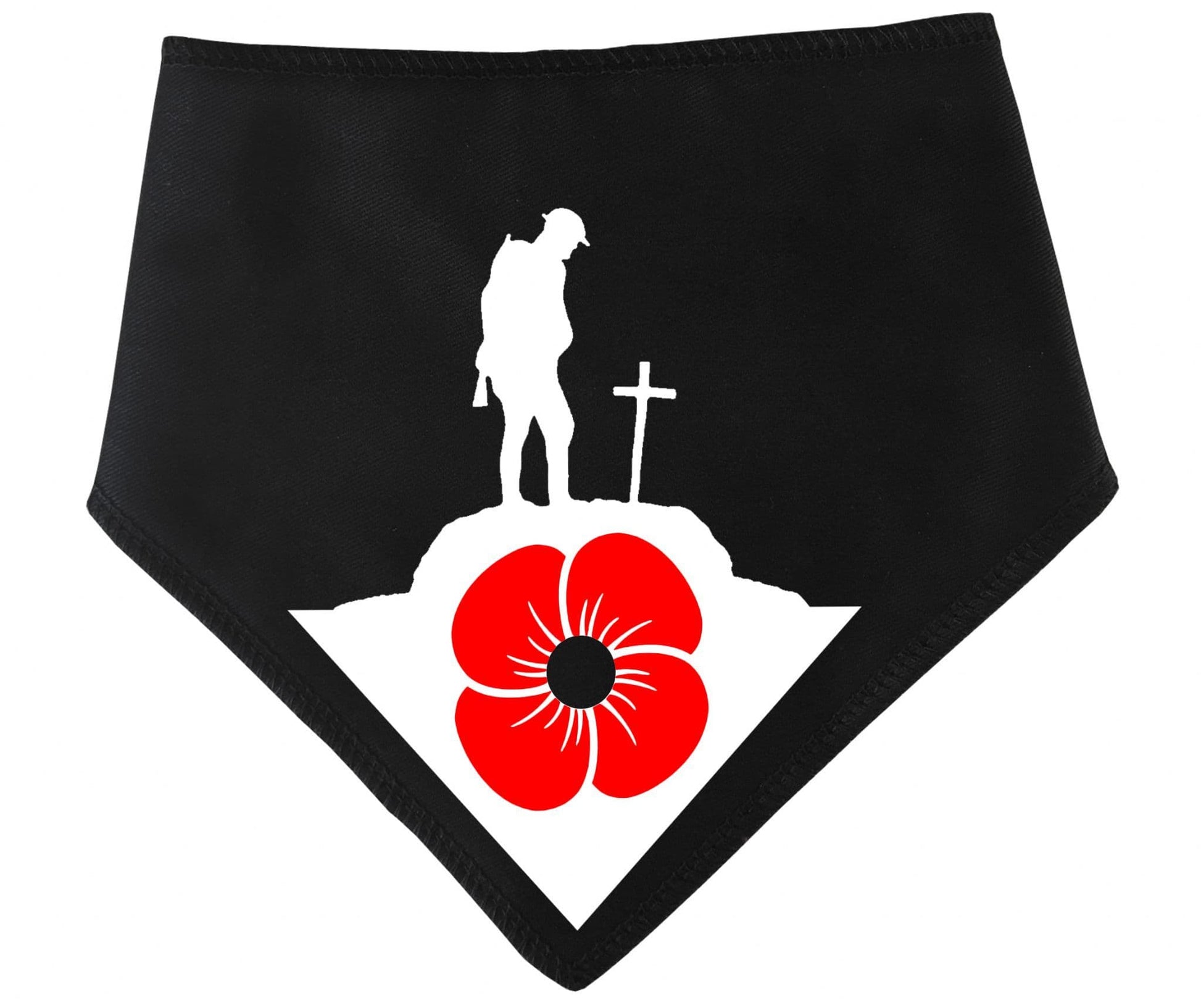 Silhouette & Poppy Remembrance Day Dog Bandana