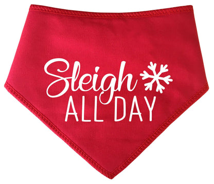 'Sleigh All Day' Christmas Dog Bandana