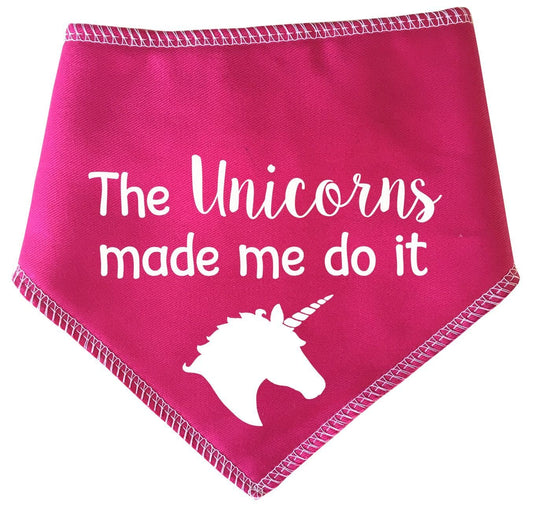 'The Unicorns Made Me Do It' Pink Dog Bandana