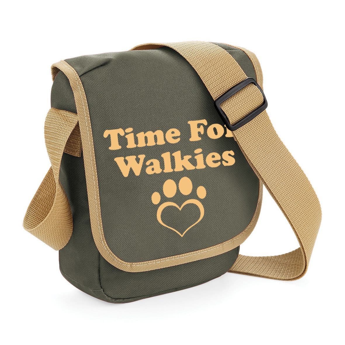 'Time For Walkies' Dog Walking Cross Body Mini Reporter Bag