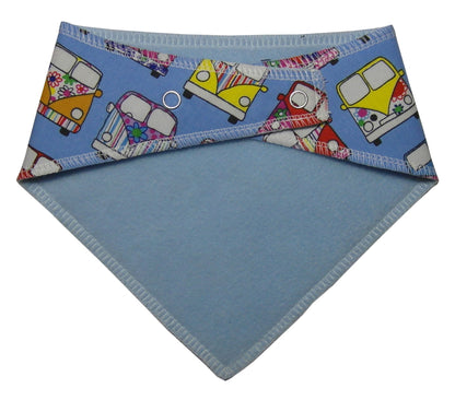 VW Camper Blue Pattern Fabric Dog Bandana