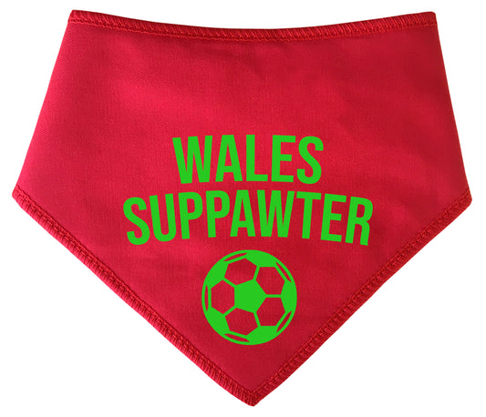Wales Suppawter With Football Dog Bandana