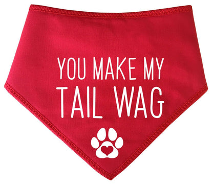 'You Make My Tail Wag' Valentine's Day Dog Bandana